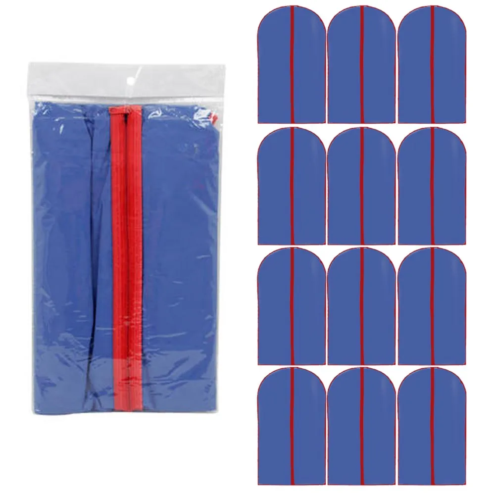 12X Blue Garment Bags 54" X 23.75" Suit Dress Jacket Cover Zipper Storage Travel