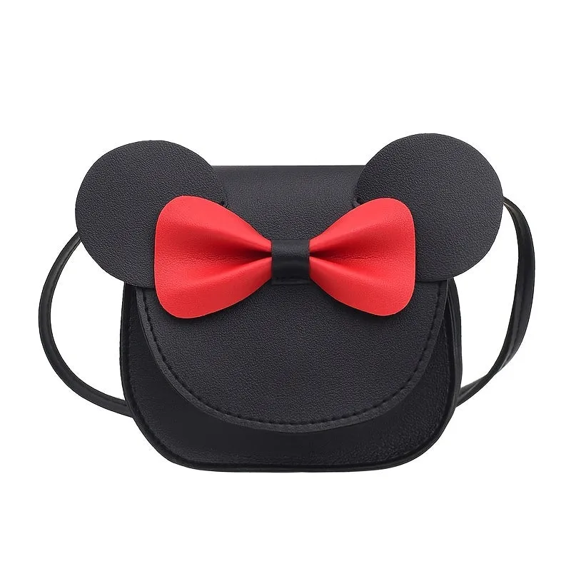 Girls Mini Cartoon Crossbody Bag with Bow for Ages 36