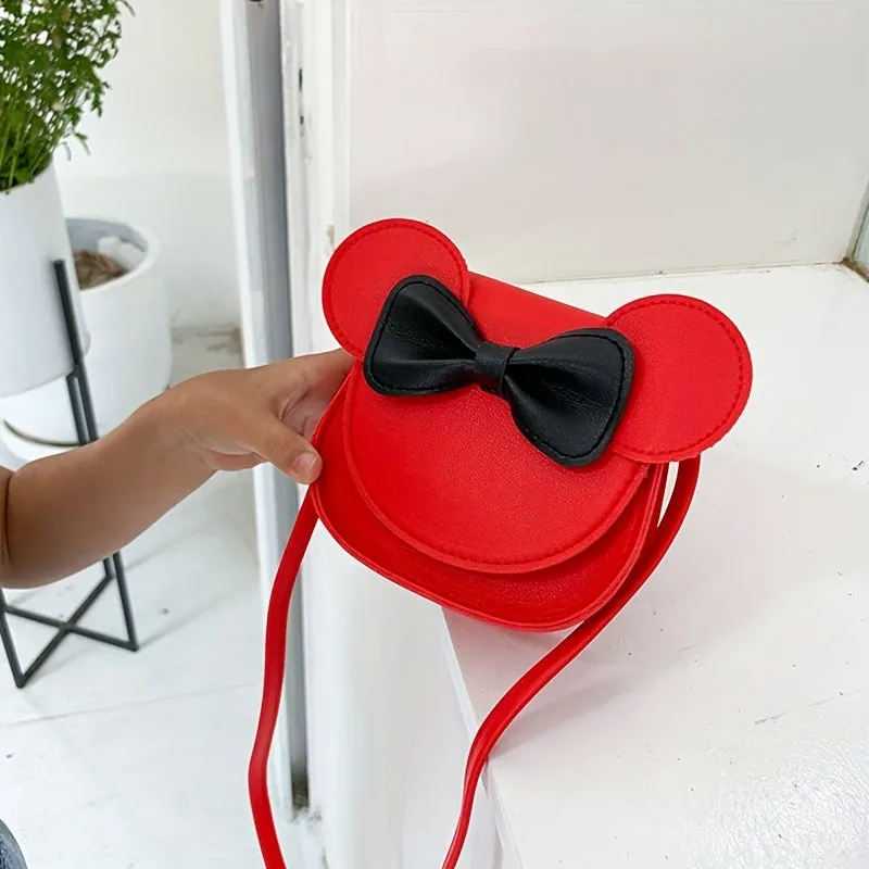 Girls Mini Cartoon Crossbody Bag with Bow for Ages 36