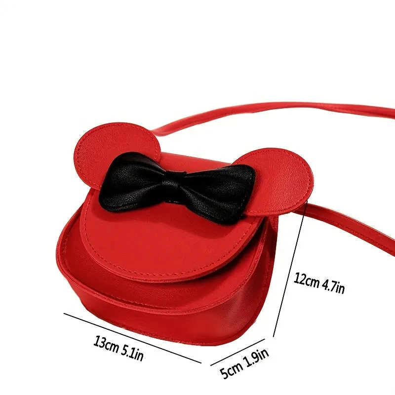 Girls Mini Cartoon Crossbody Bag with Bow for Ages 36