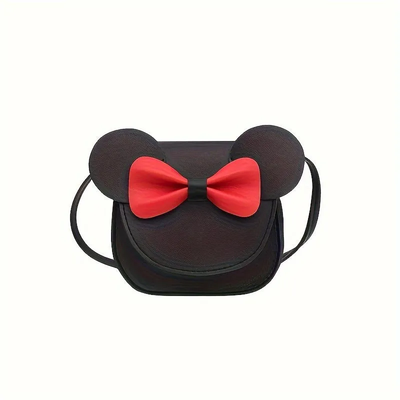Girls Mini Cartoon Crossbody Bag with Bow for Ages 36