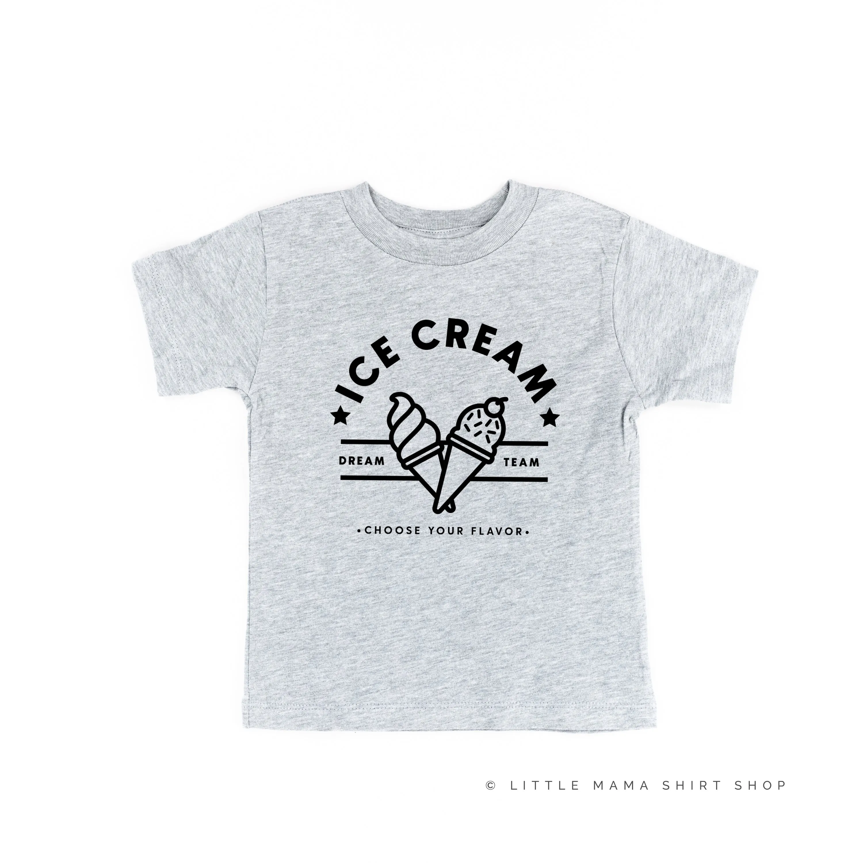 ICE CREAM DREAM TEAM - 5 ACROSS ON BACK - Short Sleeve Child Shirt