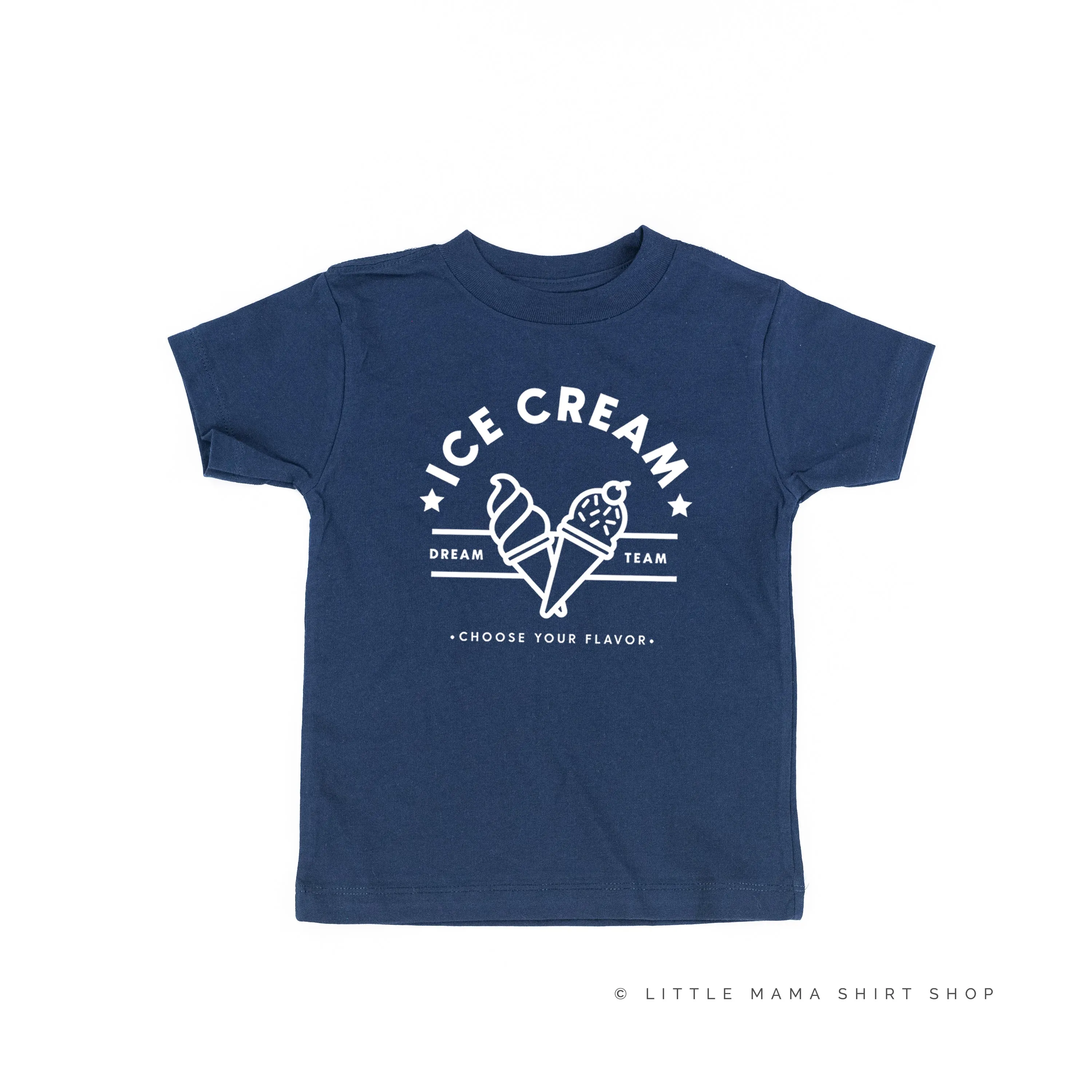 ICE CREAM DREAM TEAM - 5 ACROSS ON BACK - Short Sleeve Child Shirt