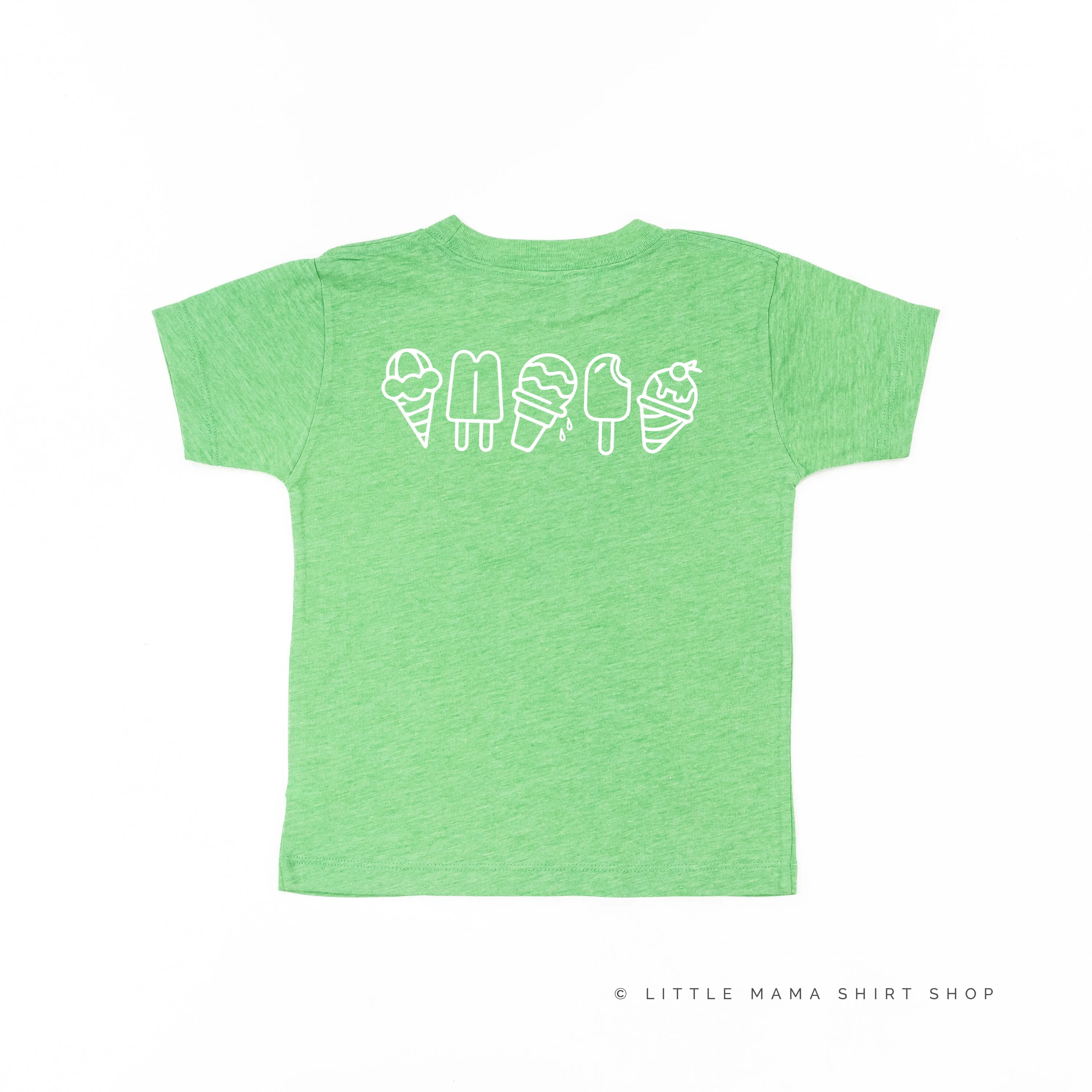 ICE CREAM DREAM TEAM - 5 ACROSS ON BACK - Short Sleeve Child Shirt