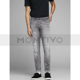 JJ Grey Ripped Slim Fit Jeans