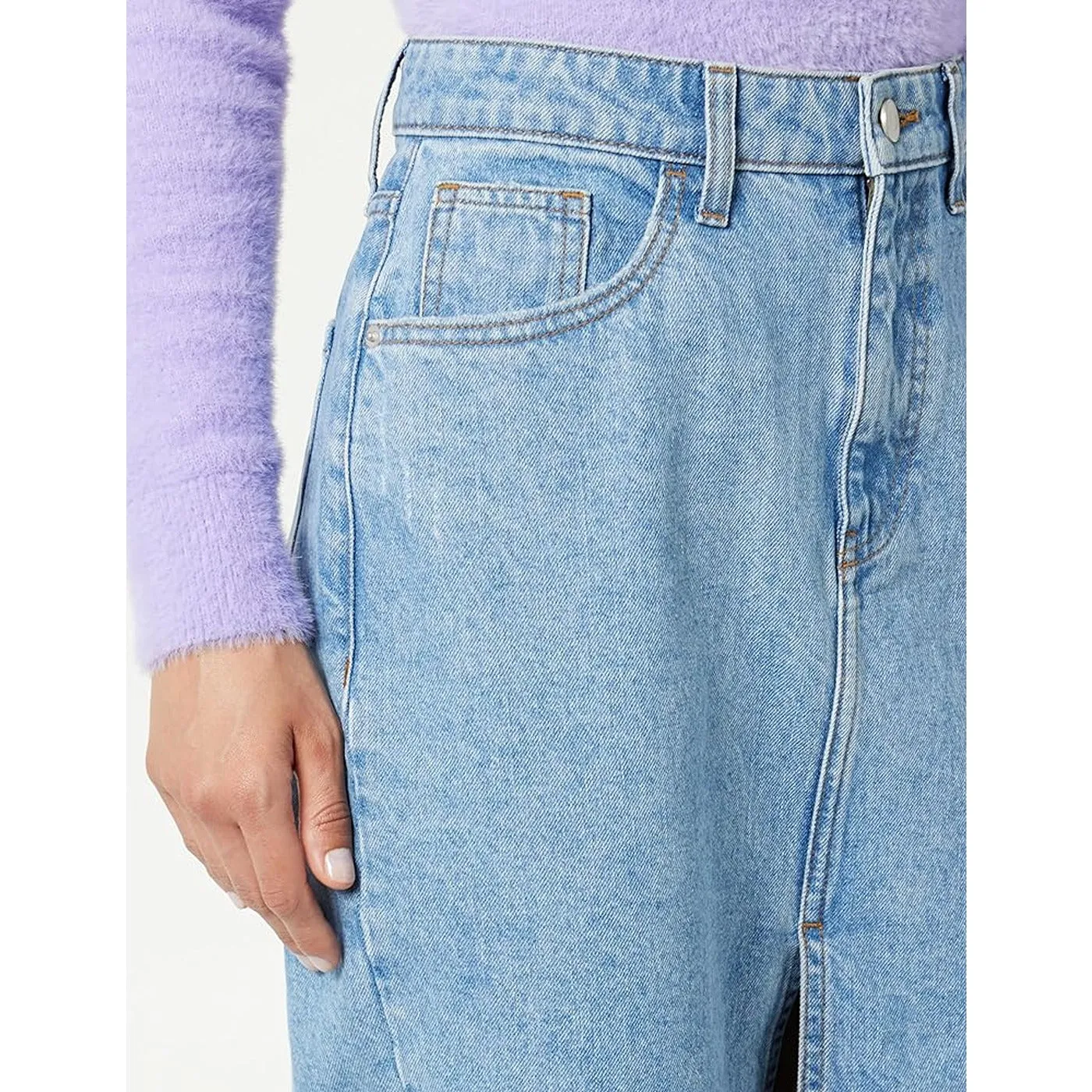 Light Blue Denim Skirt