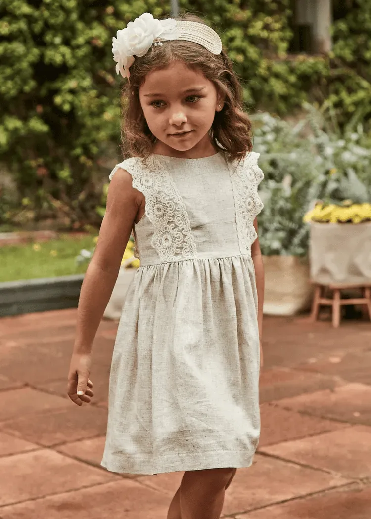 Linen Dress with Embroidery