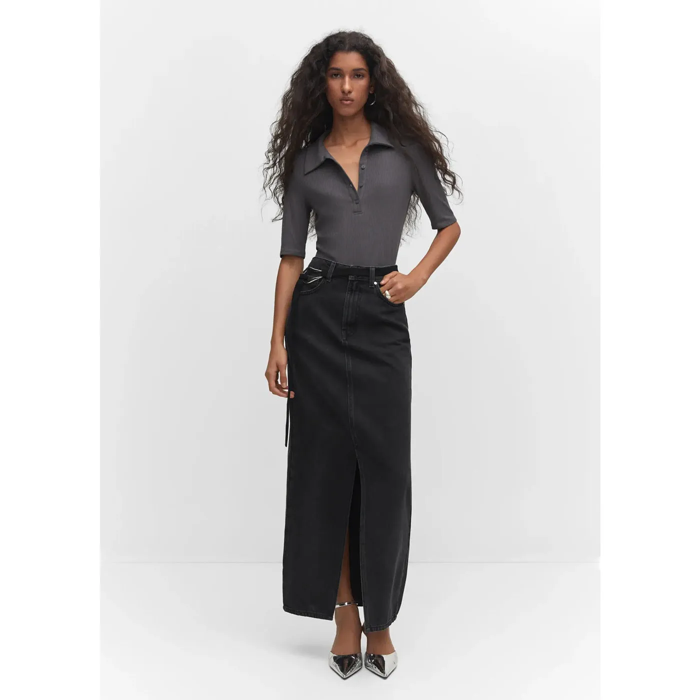 MNG Aida Black Skirt
