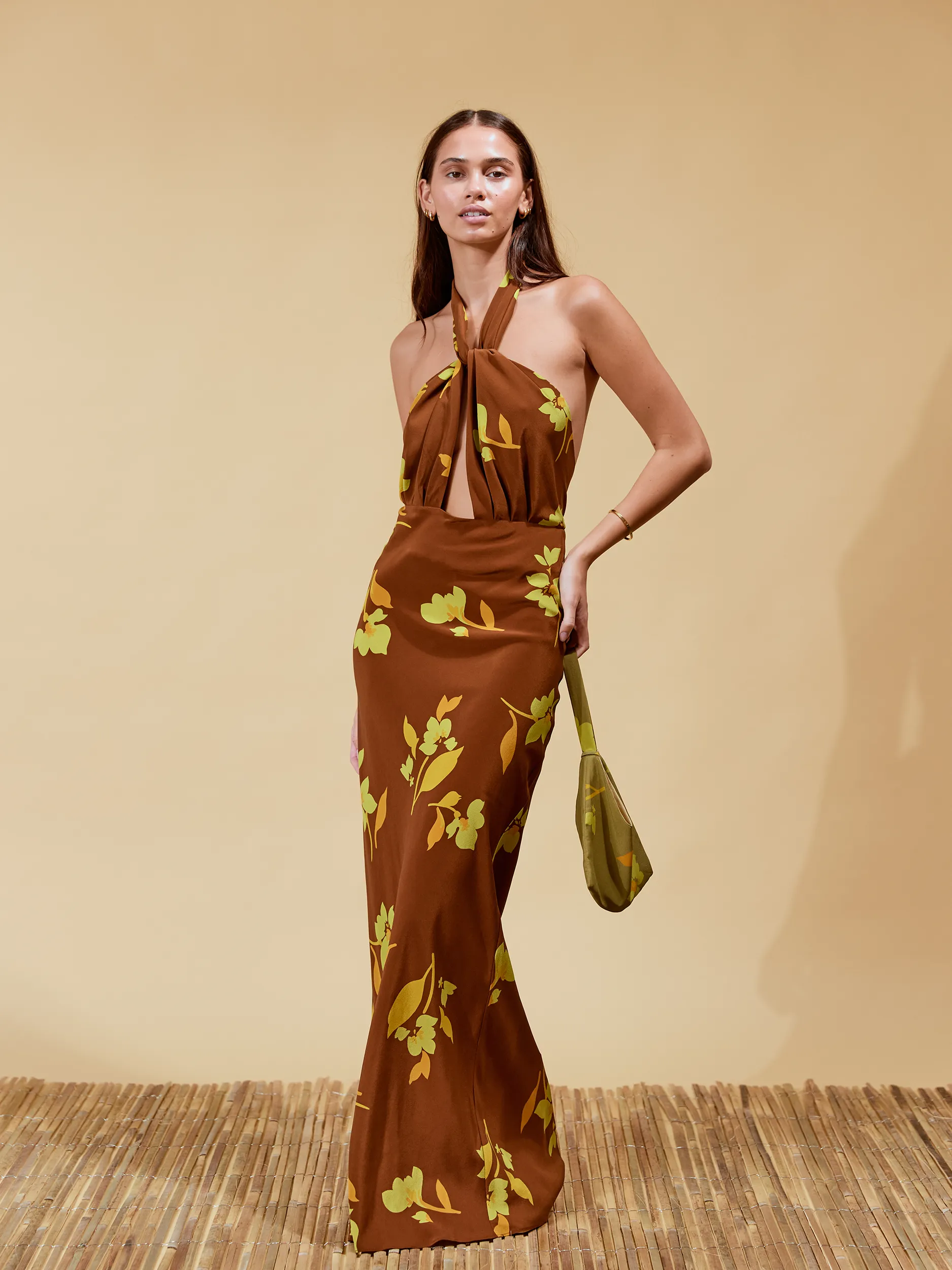 Paloma Dress | Tulp Carob Silk