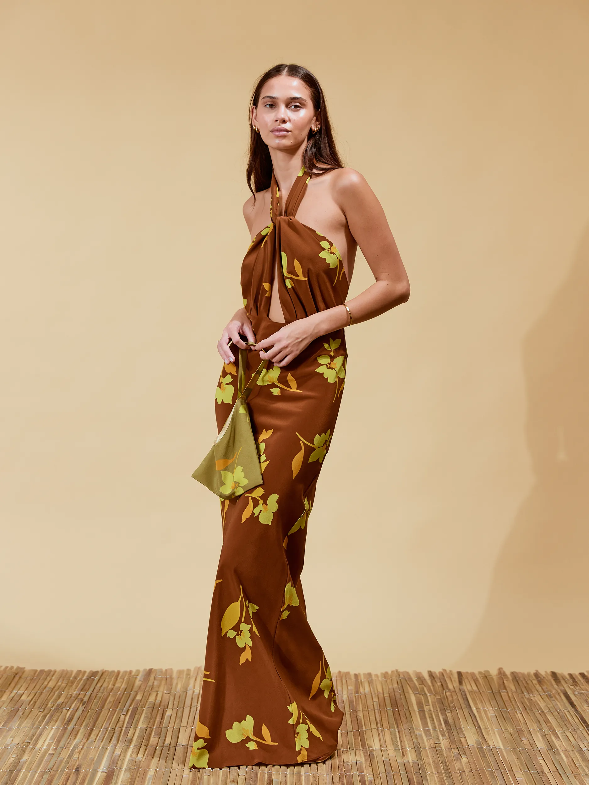 Paloma Dress | Tulp Carob Silk