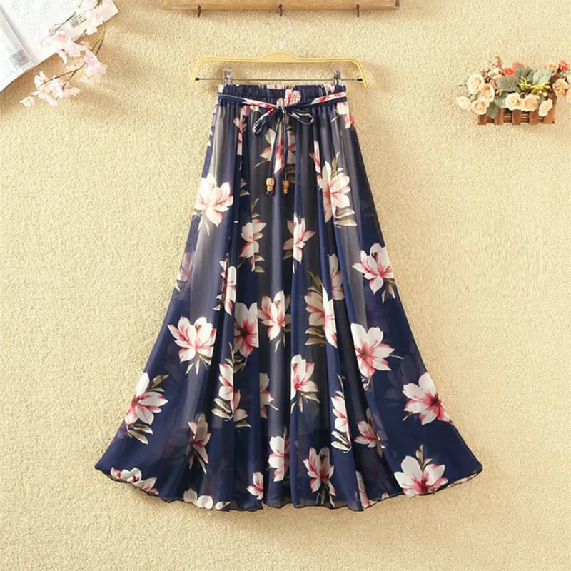 Pleated Long Skirts