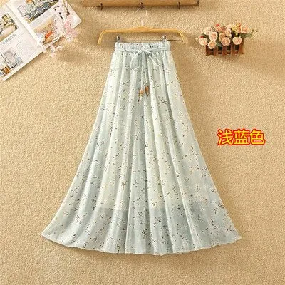 Pleated Long Skirts