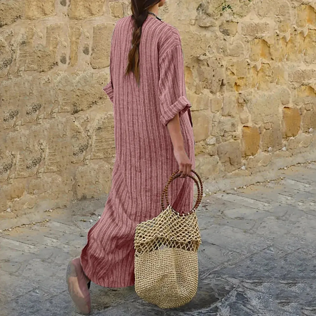 SELENE - VINTAGE STRIPED MAXI DRESS