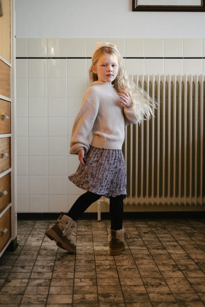 SKIRTS | AOP Soft Grey Flower