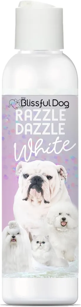 The Blissful Dog Razzle Dazzle White Pet Shampoo  Dog Shampoo for White/Light Colored Coat, 8 oz