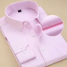 twill solid long sleeve business men dress